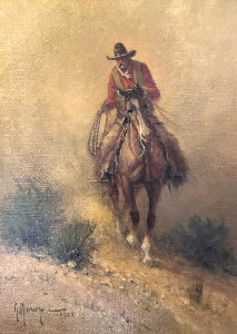 The Wrangler Original Oil by G. Harvey